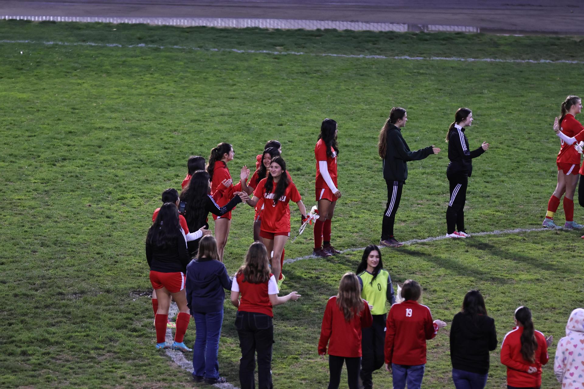 people enjoying senior night