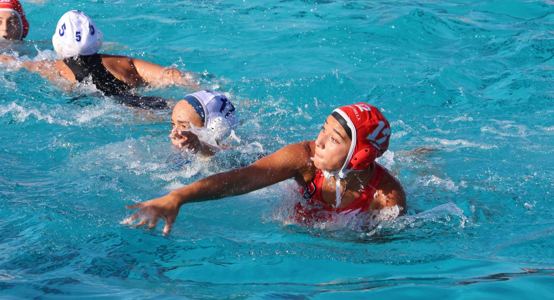 girls playing water polo against Sanger West