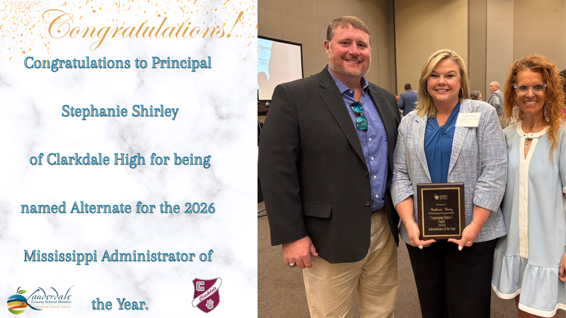 CHS Principal Named Alternate Mississippi Administrator of the Year!