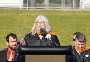 Ms. Rickert gives the keynote address.