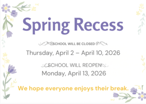 School is closed for spring break