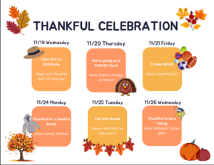 PBIS Thankful Celebration Dress Down Day