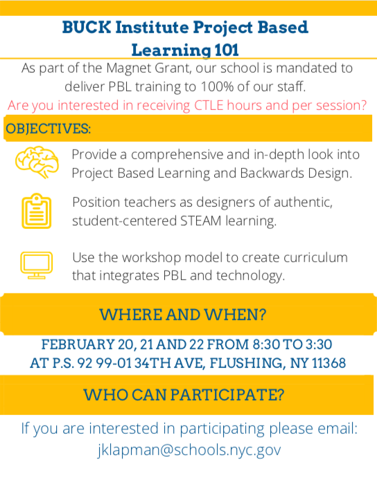 Buck Institute PBL 101 Training for TEACHERS ONLY Featured Photo