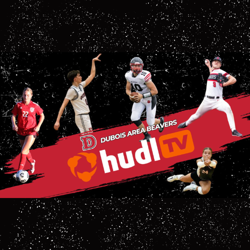 DuBois Beavers Hudl TV Logo and some photos of DuBois Beavers Athletes