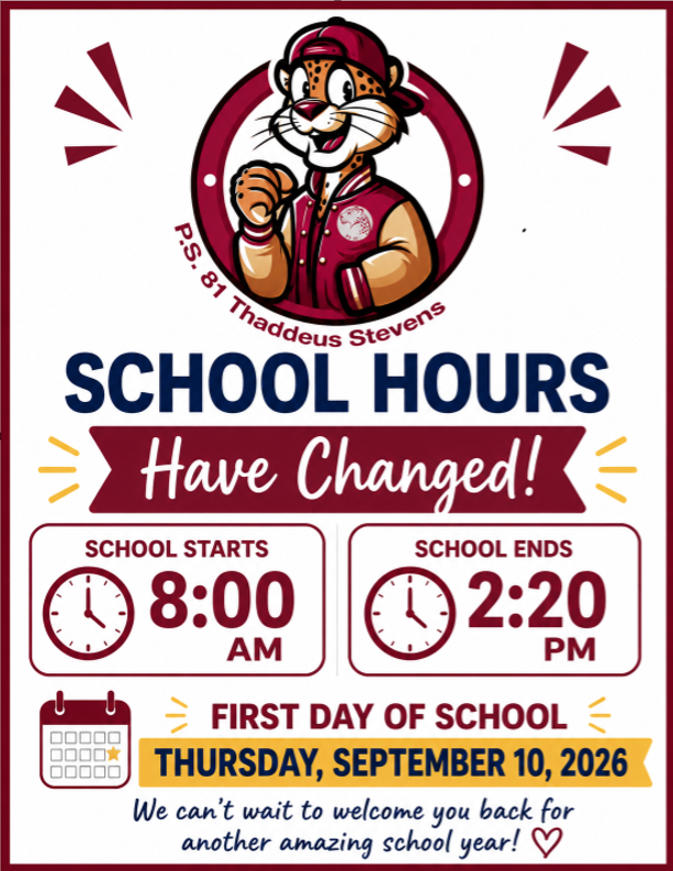 New School Year School Hours