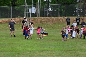 Field day kids having fun.