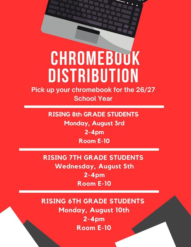 26-27 MS Chromebook Distribution Featured Photo