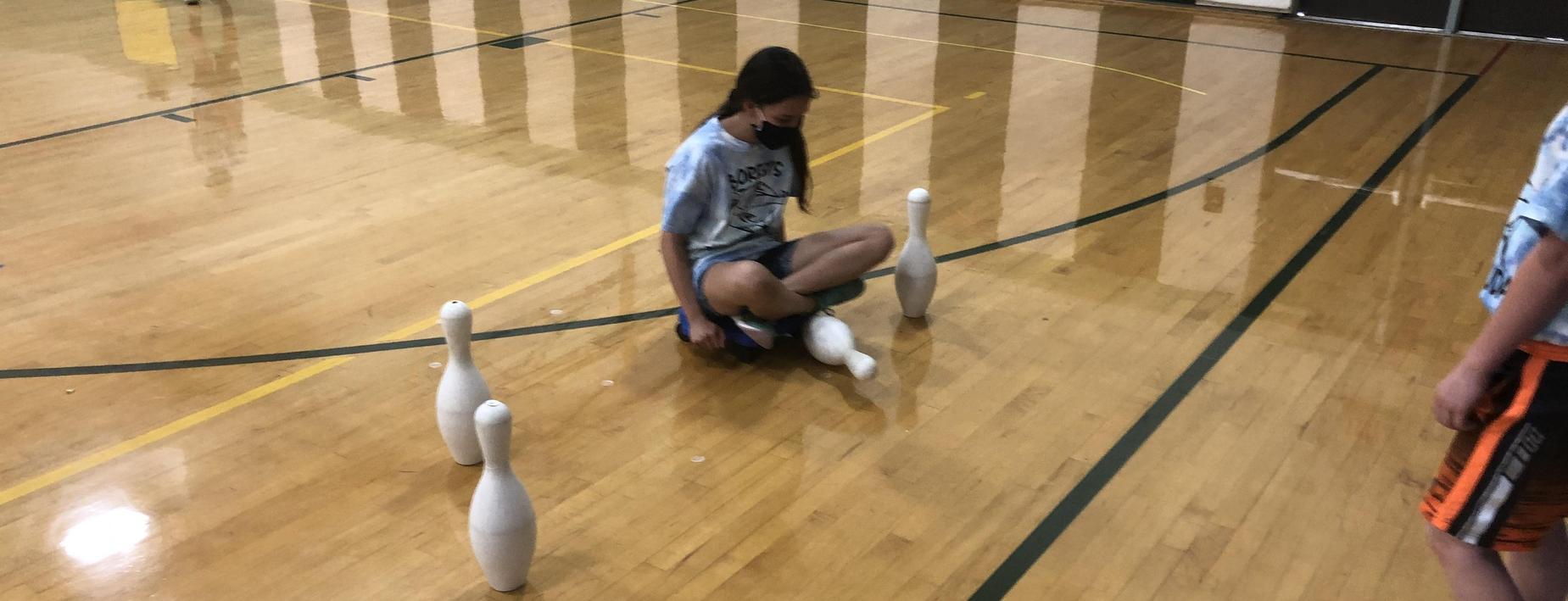 bowling in gym