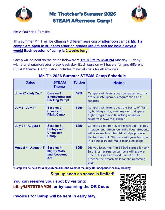 mr thatcher summer camp