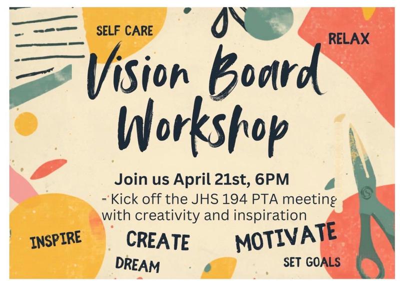 Vision Board Workshop 4/21 at 6PM