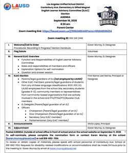 English Learner Advisory Committee