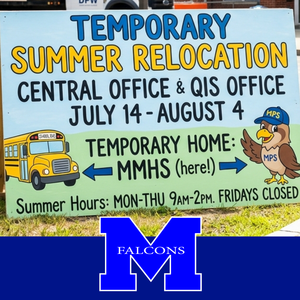 Sign showing relocation info for QIS and Superintendents