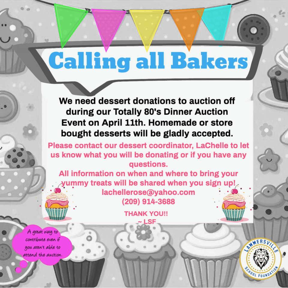 LSF Donation Dessert Flyer