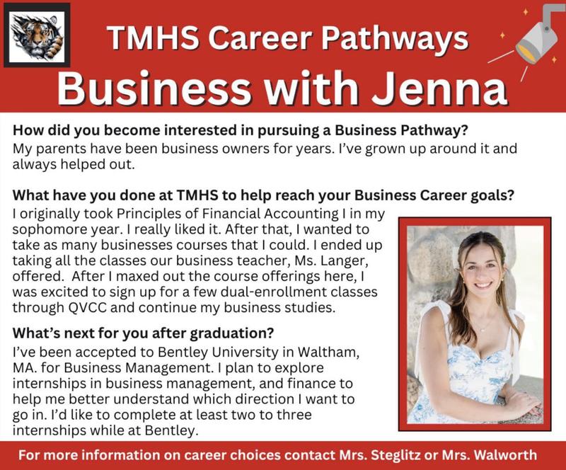 TMHS Career Pathways: Business with Jenna