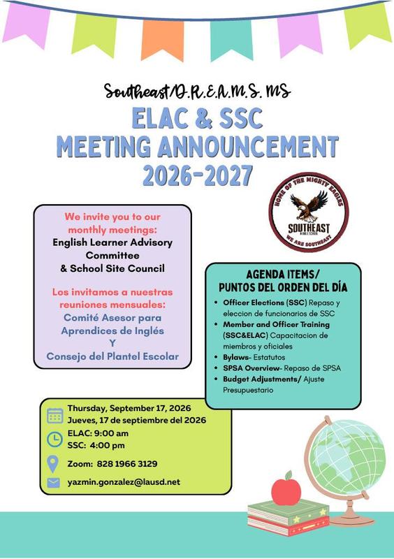 ELAC SSC Meeting