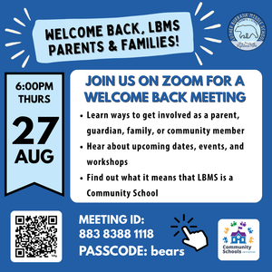 Welcome back to school zoom flyer in english