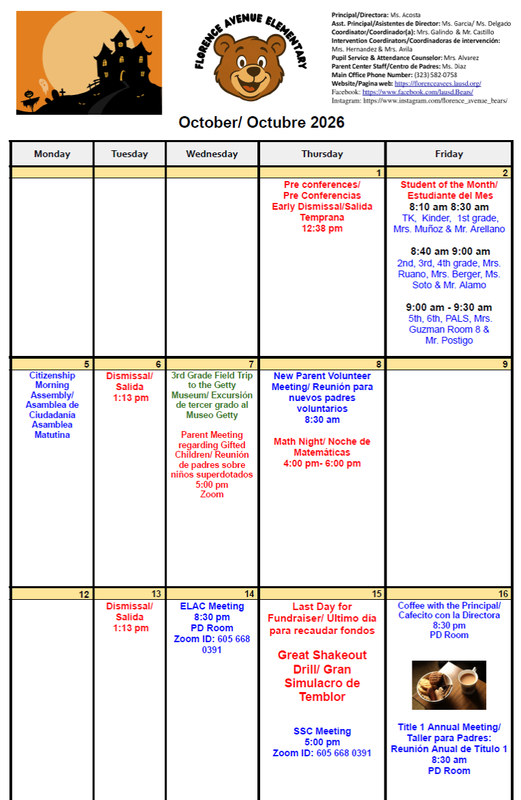 Calendar pg 1
