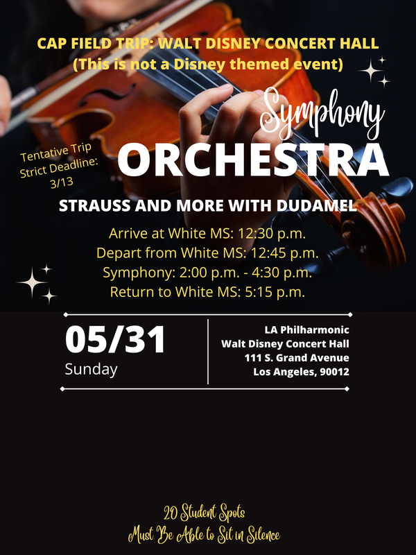 CAP Fieldtrip to LA Philharmonic Symphony