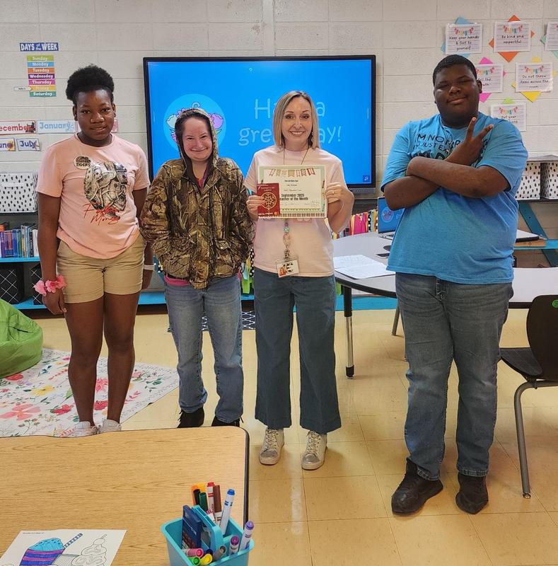 Mrs. McDonald, Makayla Merritt, Anna Bain, and Ca’Neal Williams