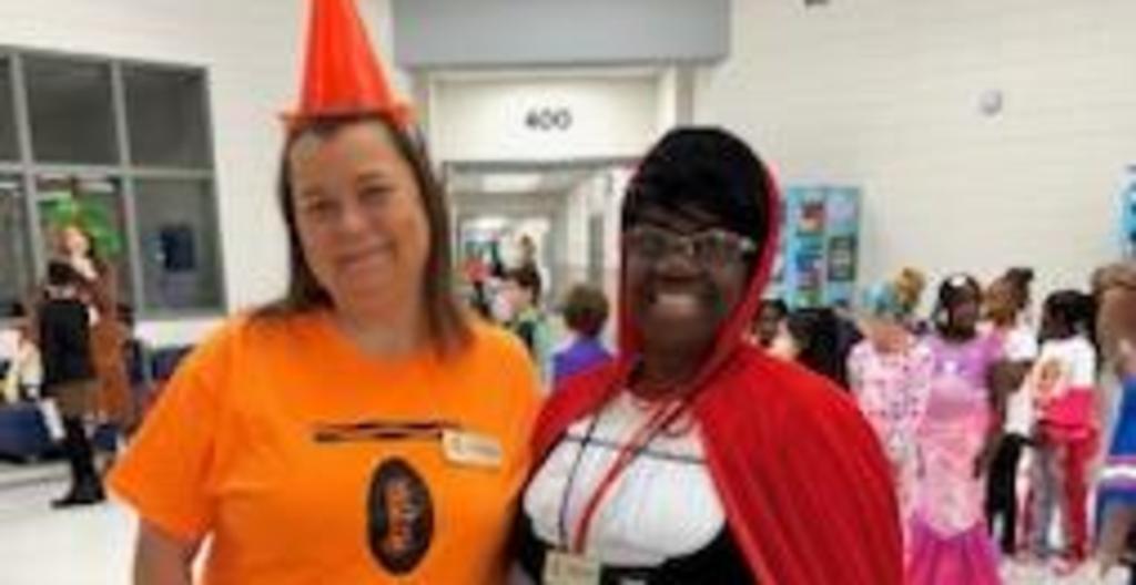Teachers dressed up as book characters for Red Ribbon Week