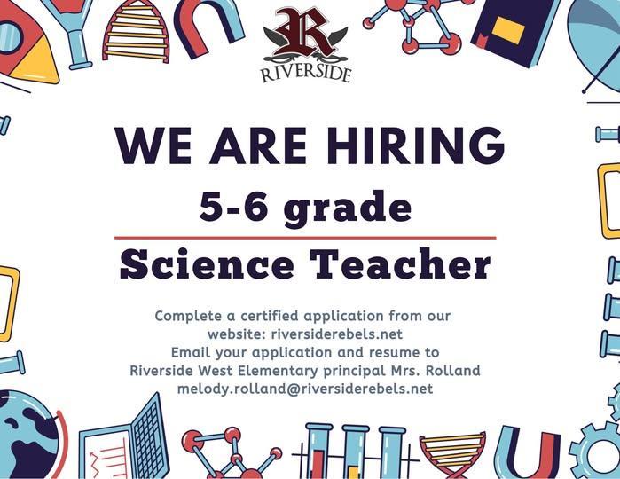 We Are Hiring 5-6 Grade Science Teacher Featured Photo