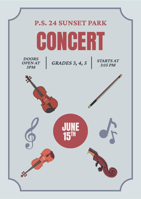 invitation to violin concert on June 15th at 3pm