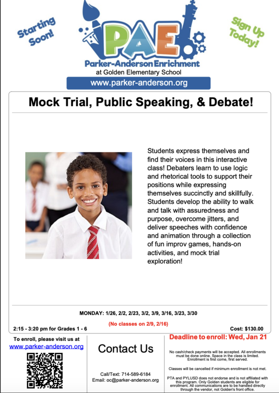After-School Enrichment: Mock Trial (Enroll by January 21, 2026)