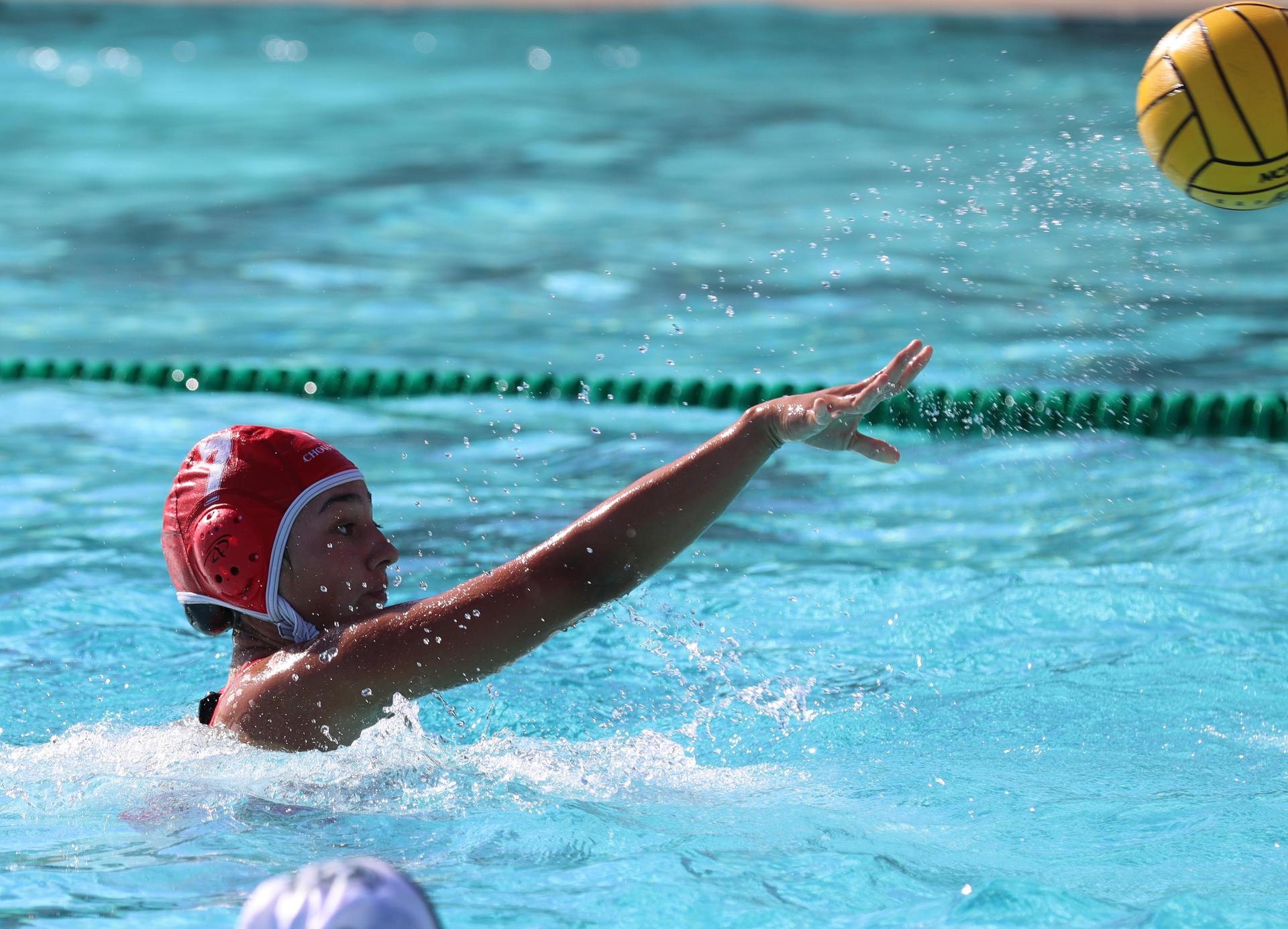 girls playing water polo against Hoover
