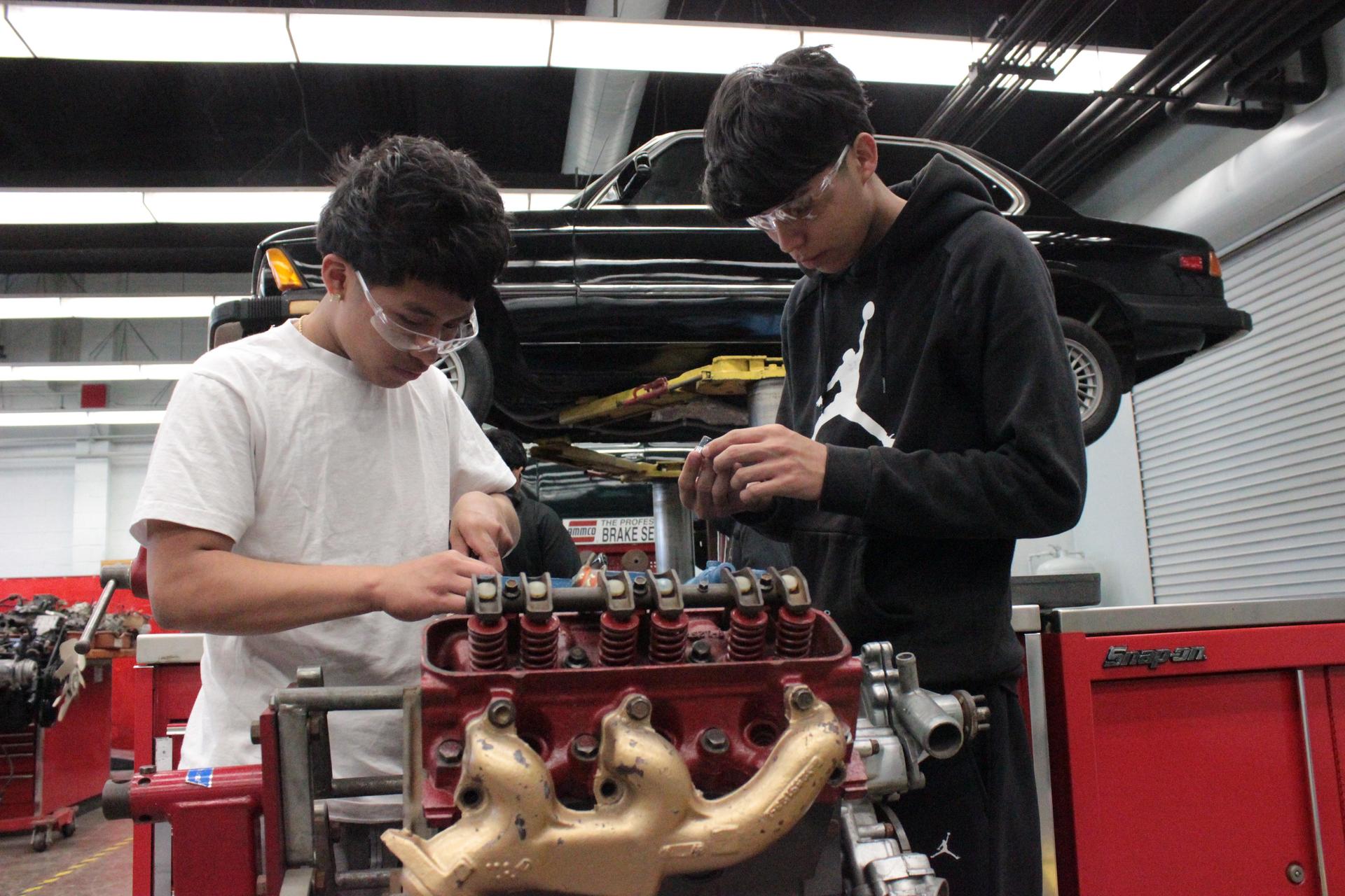 Belmont students in Auto Repair Pathway