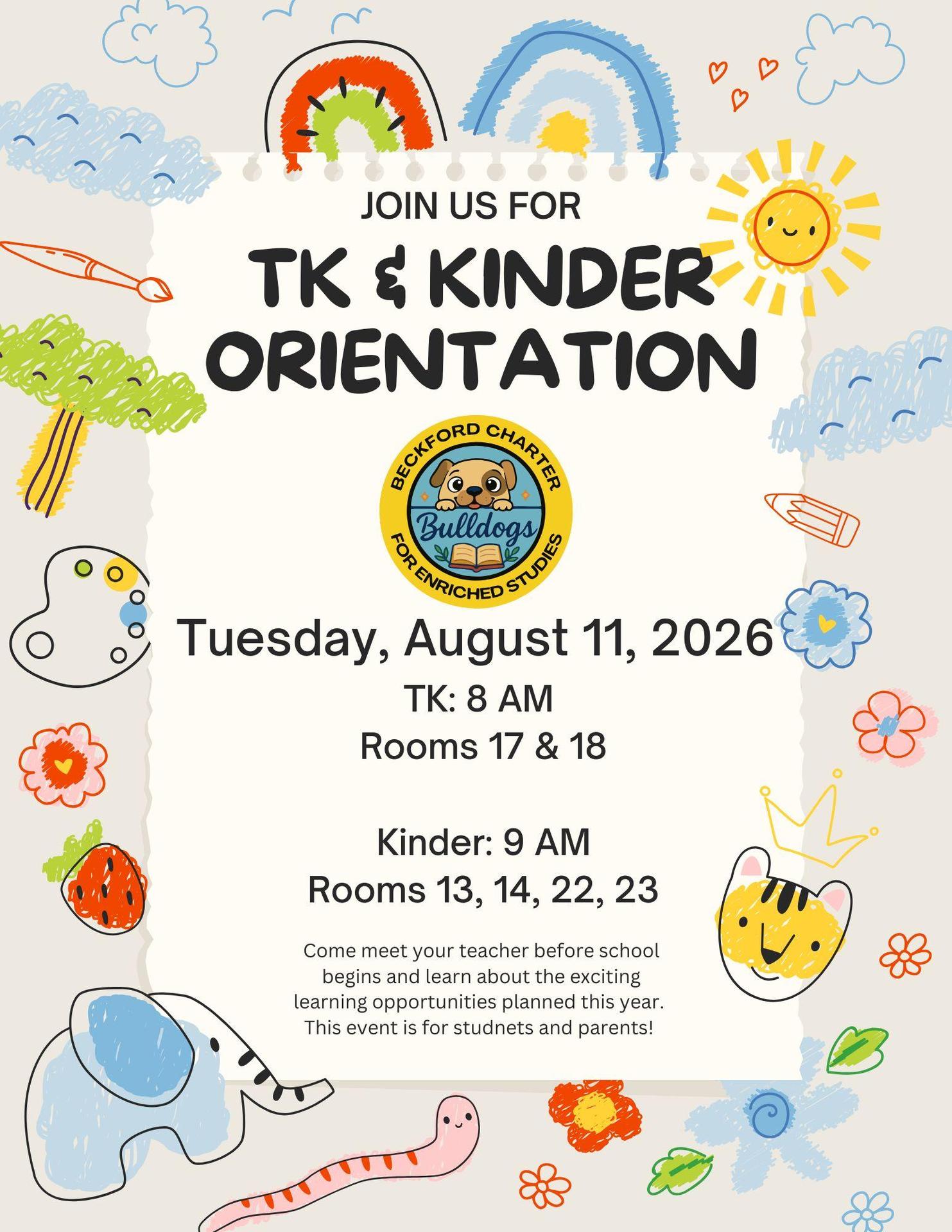 Come meet your teacher before school begins and learn about the exciting learning opportunities planned this year. This event is for students and parents!