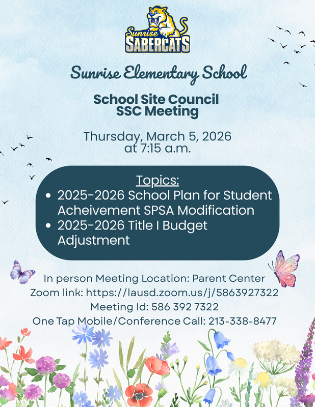 SSC meeting 3-5-26
