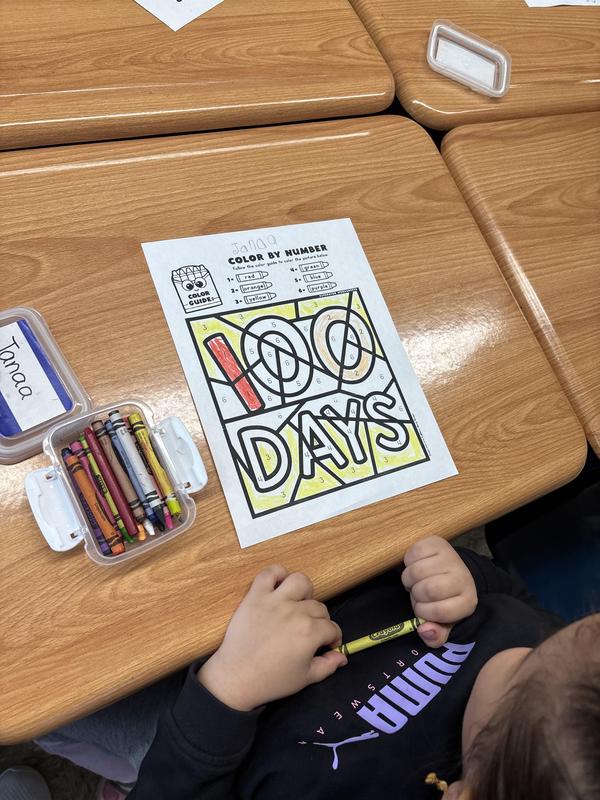 Students working on arts and crafts