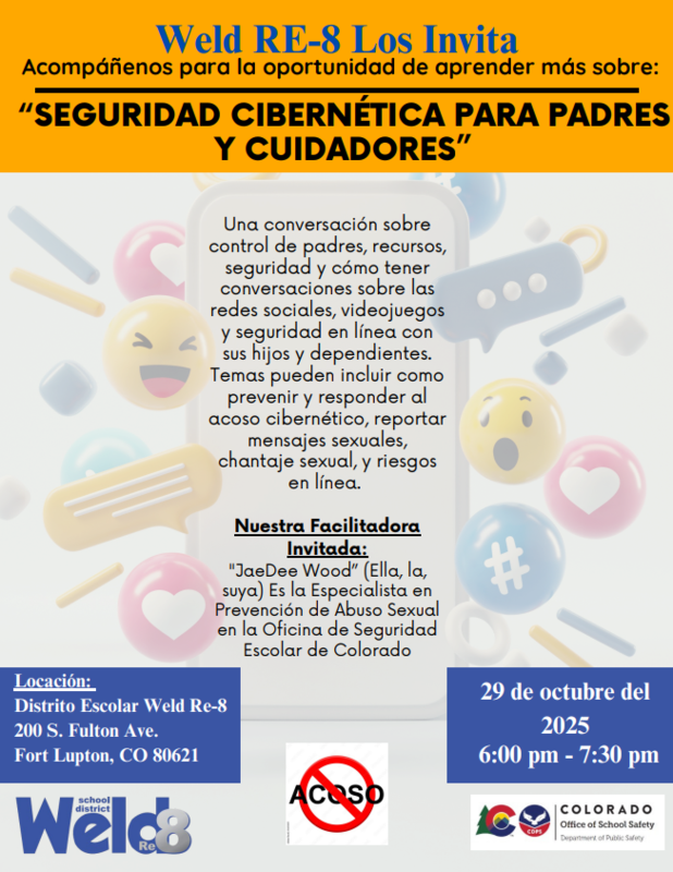 Weld Re-8 Los Invita Seguridad Cibernética Para Padres y Cuidadores