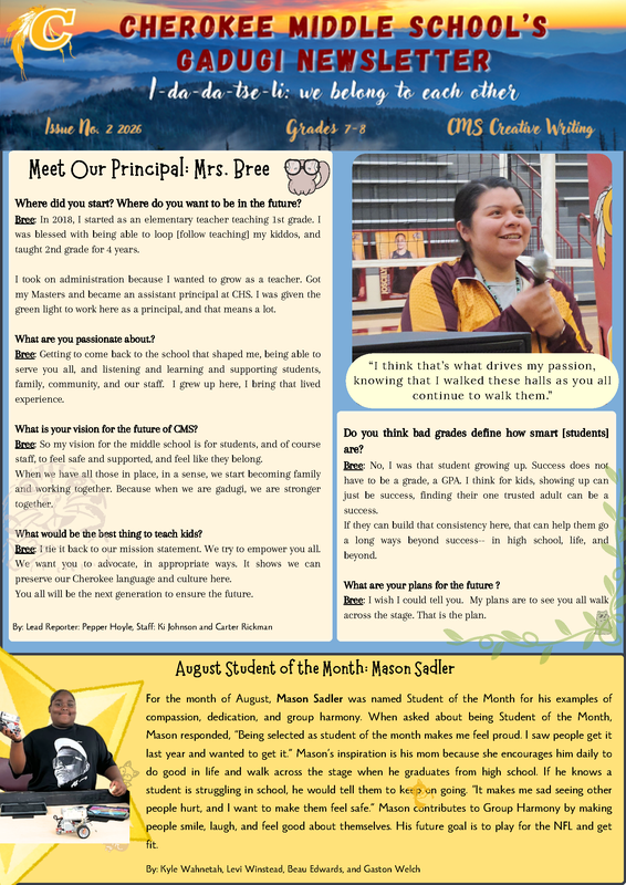 cover page of the CMS Newsletter