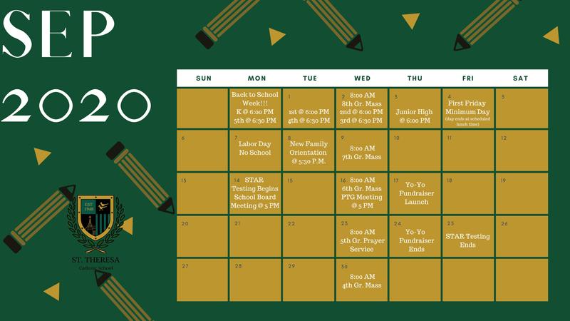 Calendar for September 2020 Featured Photo