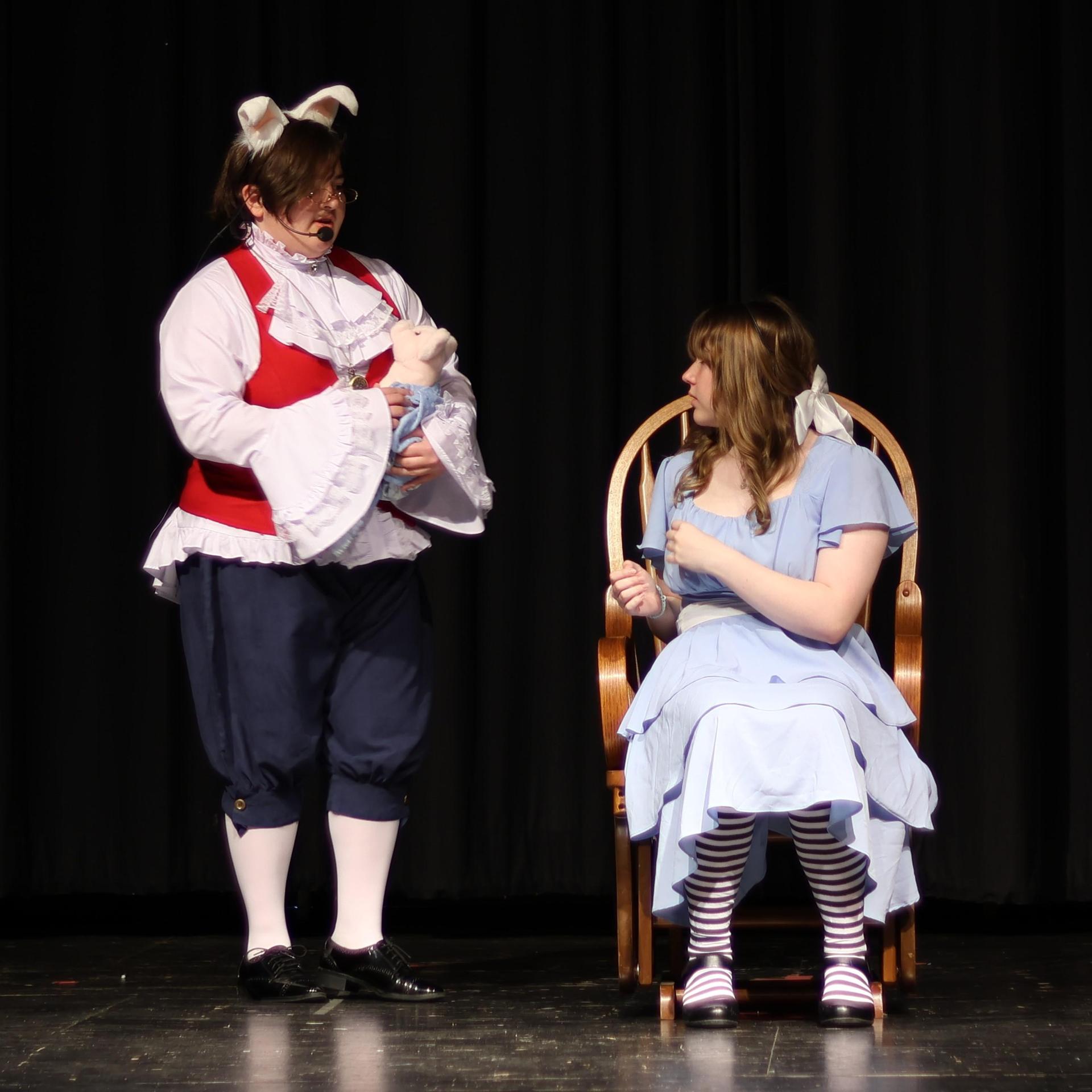 cast members at rehearsal