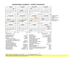 instructional calendar