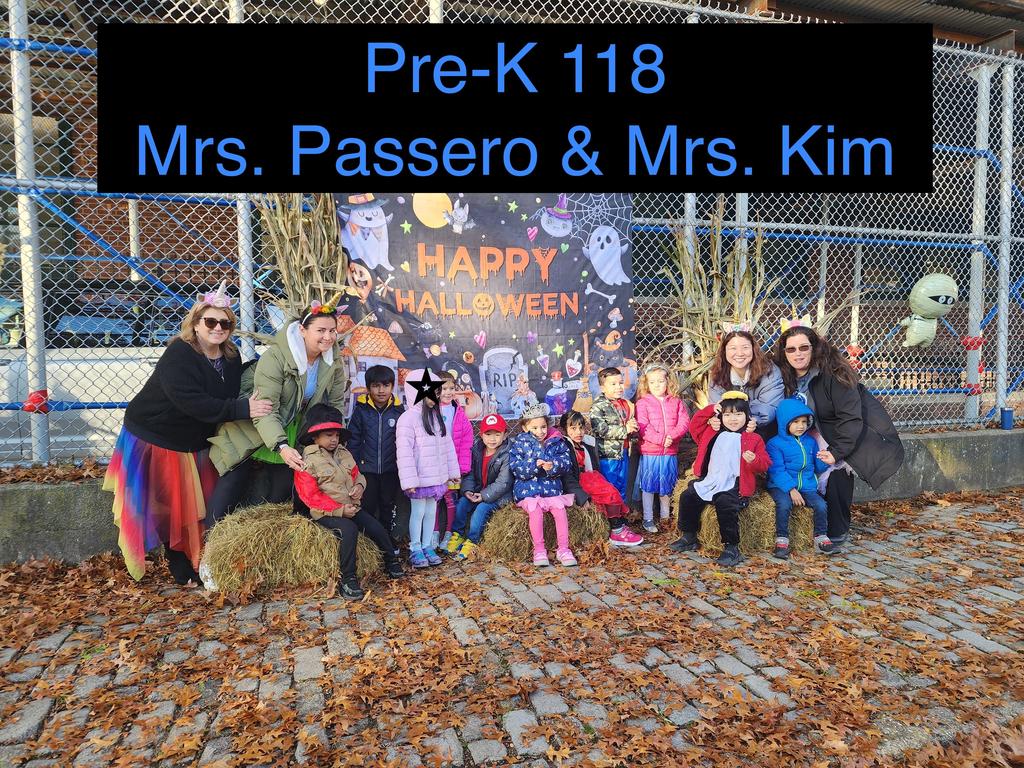 staff and students in halloween costumes