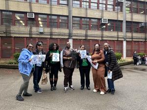 Staff members celebrating Ms Khriscy