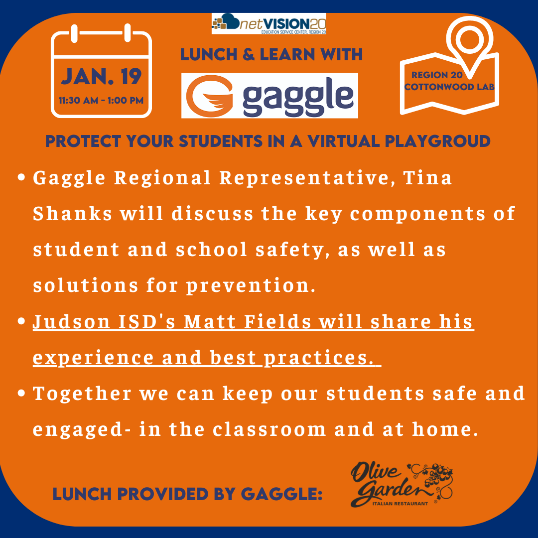 Gaggle Lunch and Learn Flyer