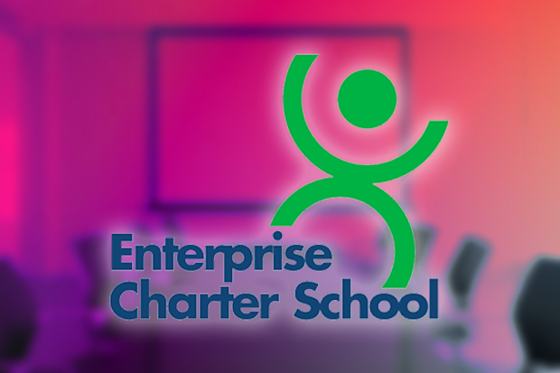 ECS Logo over boardroom image
