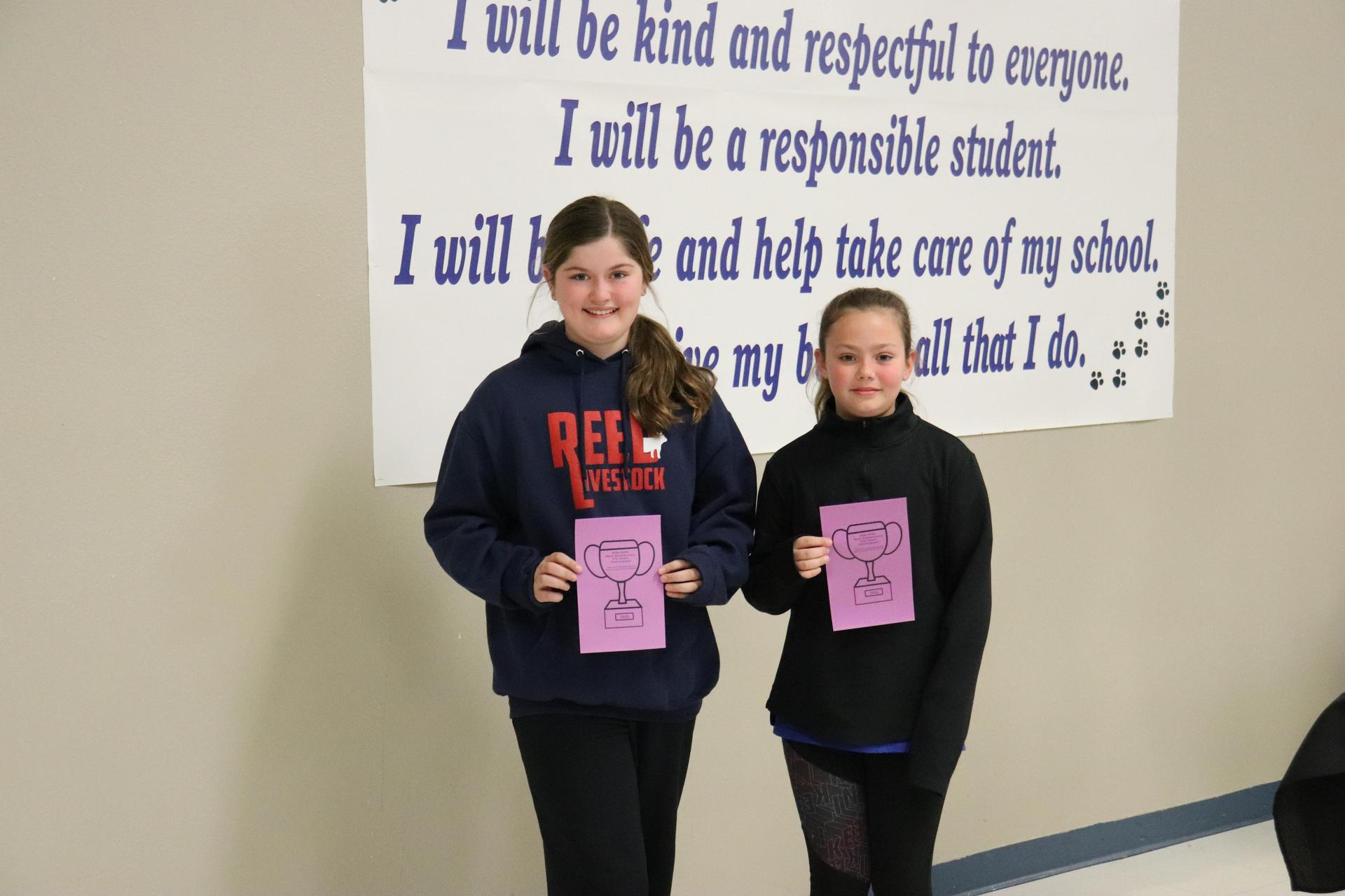 5th grade spelling: Ryland Reed and Micah Jones
