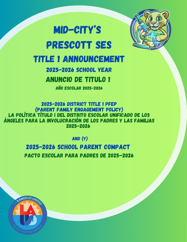 2025-2026 Title 1 PFEP and School Parent Compact