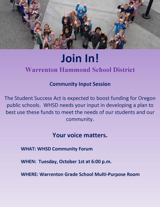 WHSD Community Input Session - October 1st Featured Photo
