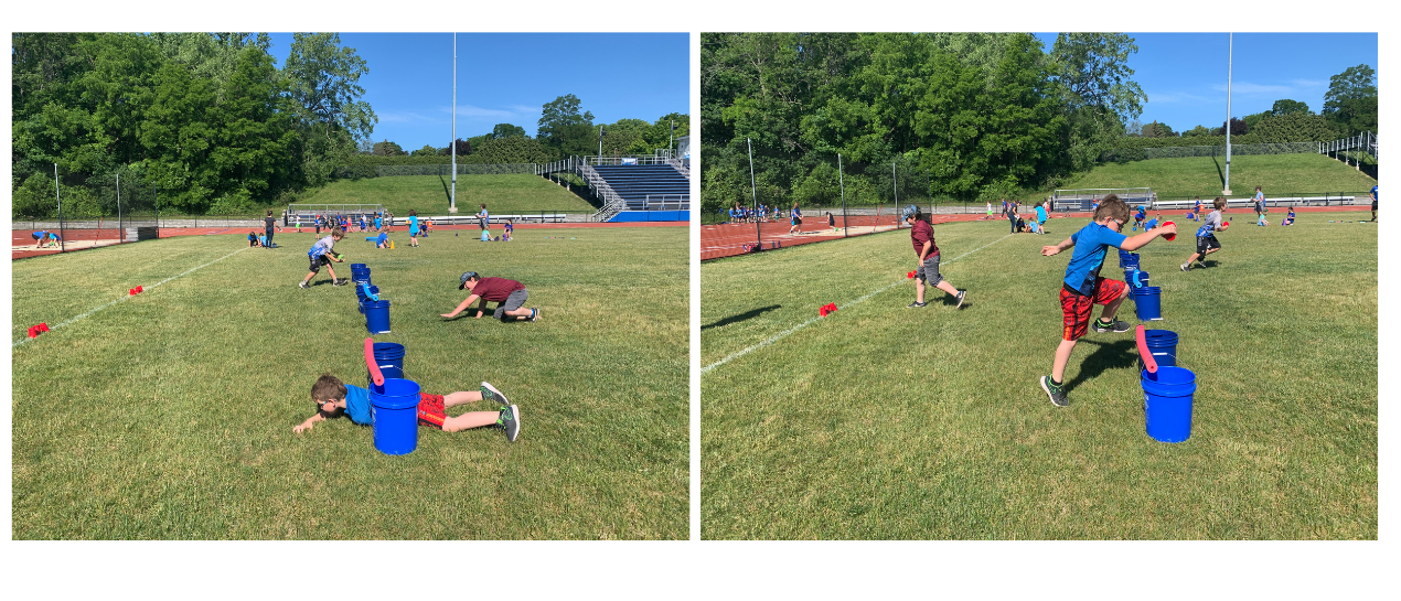 students participating in field day