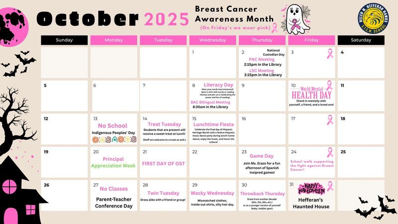 Oct calendar