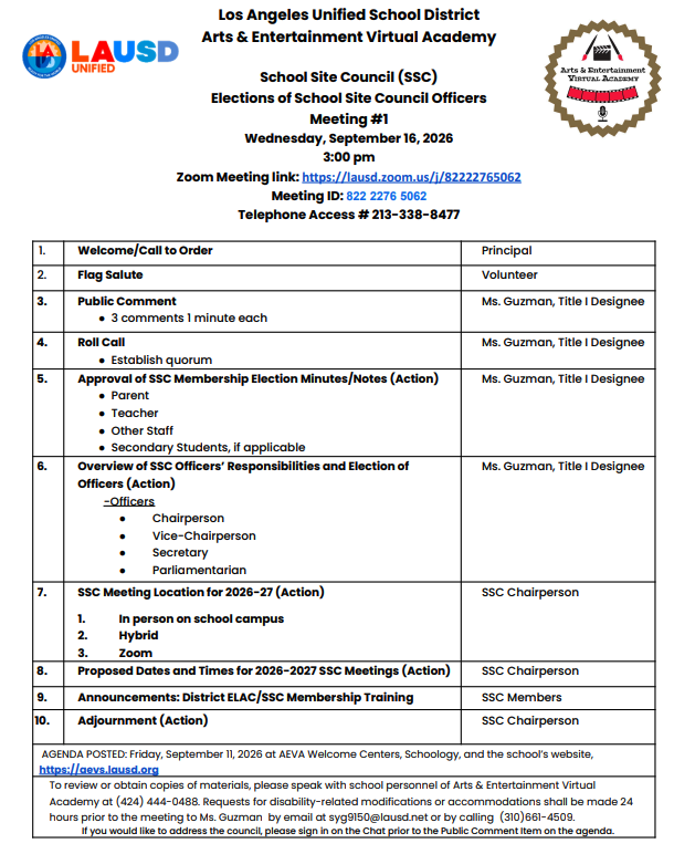 Eng. Agenda SSC #1
