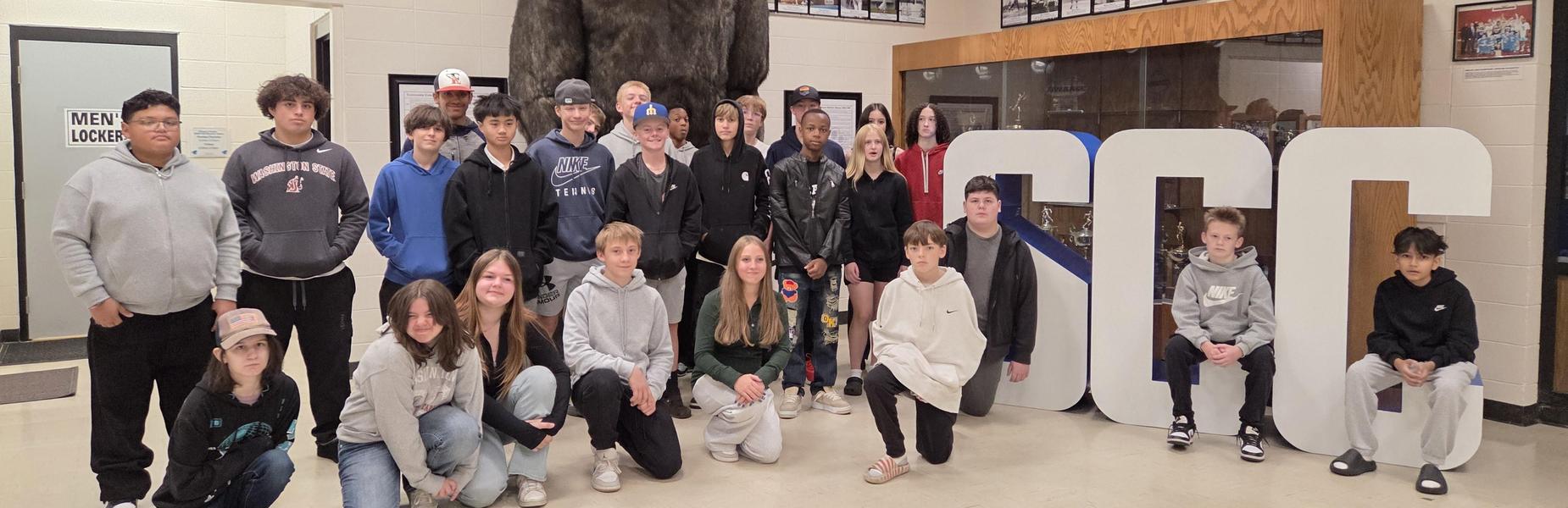 Middle school students visit Spokane Community College