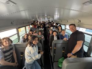 Monterey Hills students, teachers, and special guests, SPUSD Board President Dr. Michele Kipke and Superintendent Dr. Angela Elizondo Baxter, prepare to participate in a community event with Justice Sonia Sotomayor. (Photo Courtesy of South Pasadena Unified School District)