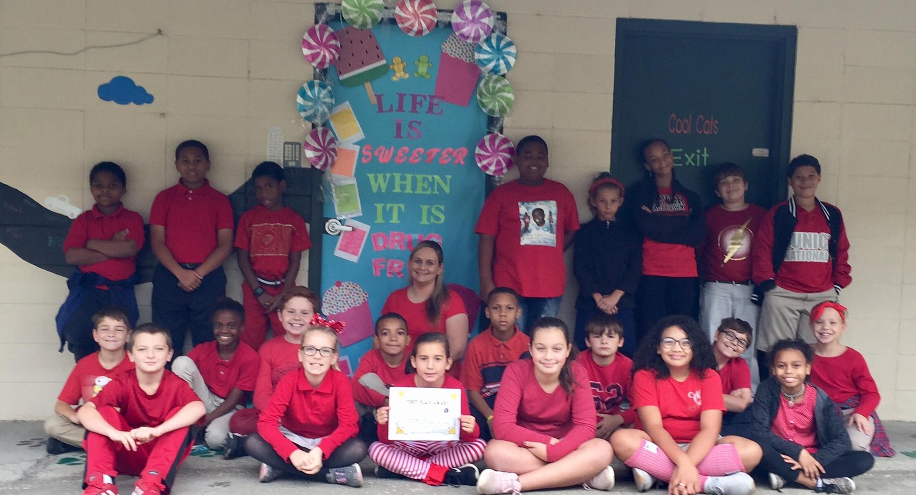 1st place winners for door decoration